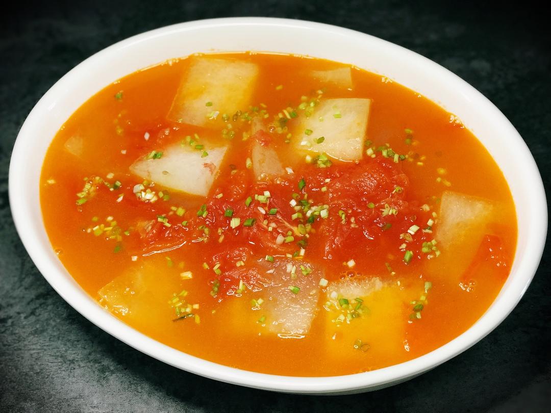 鹏妈在奔跑做的番茄冬瓜汤