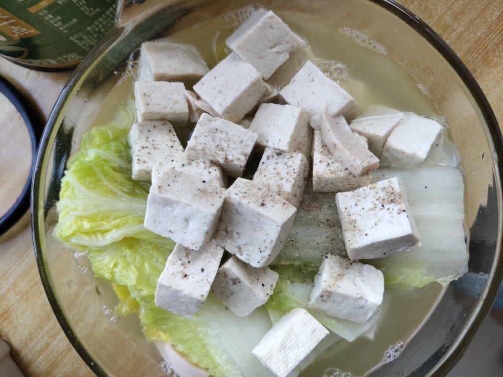 娃娃菜豆腐汤（减脂晚餐）的做法