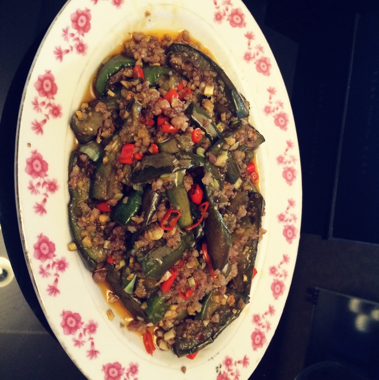 红烧肉沫茄子