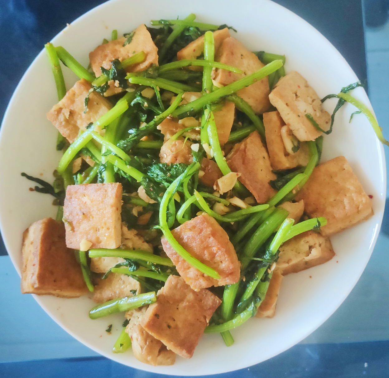 茼蒿豆腐，茼蒿最好吃的做法