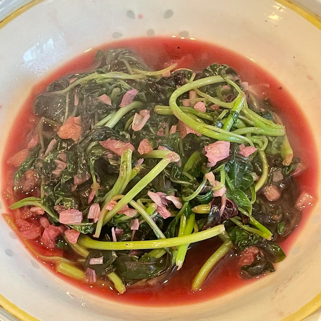 蒜茸炒红苋菜