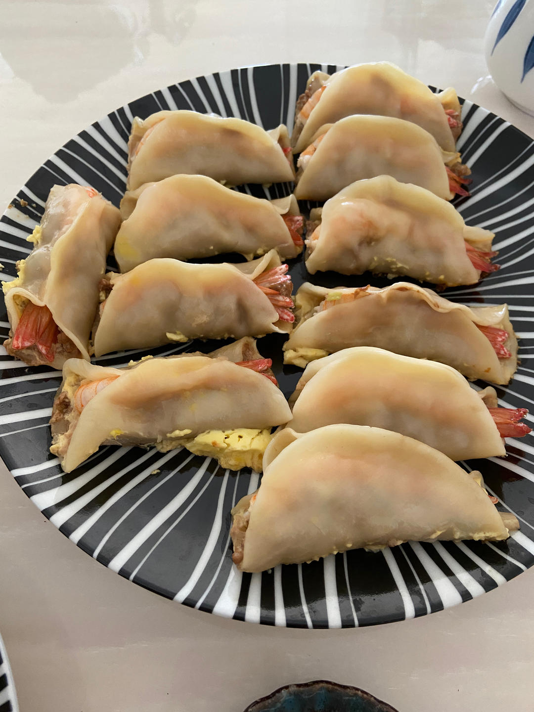 快手水煎虾饺
