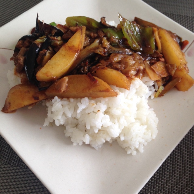 红烧肉沫茄子