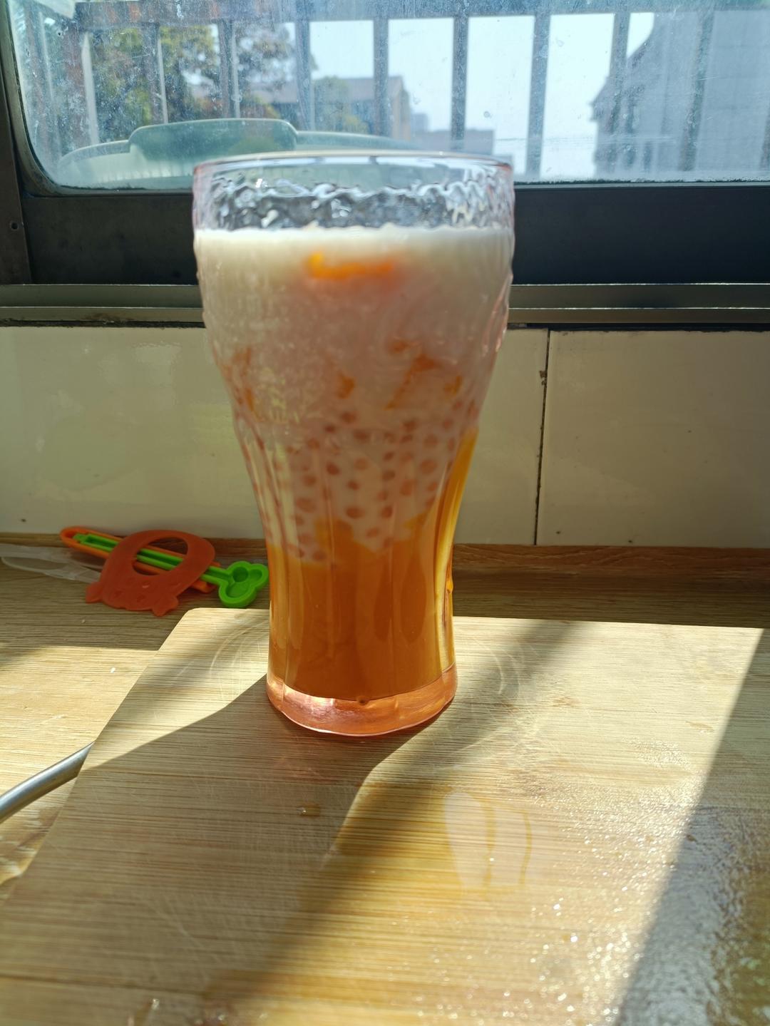 港式甜品——杨枝甘露(芒果西米露)附芒果花切法