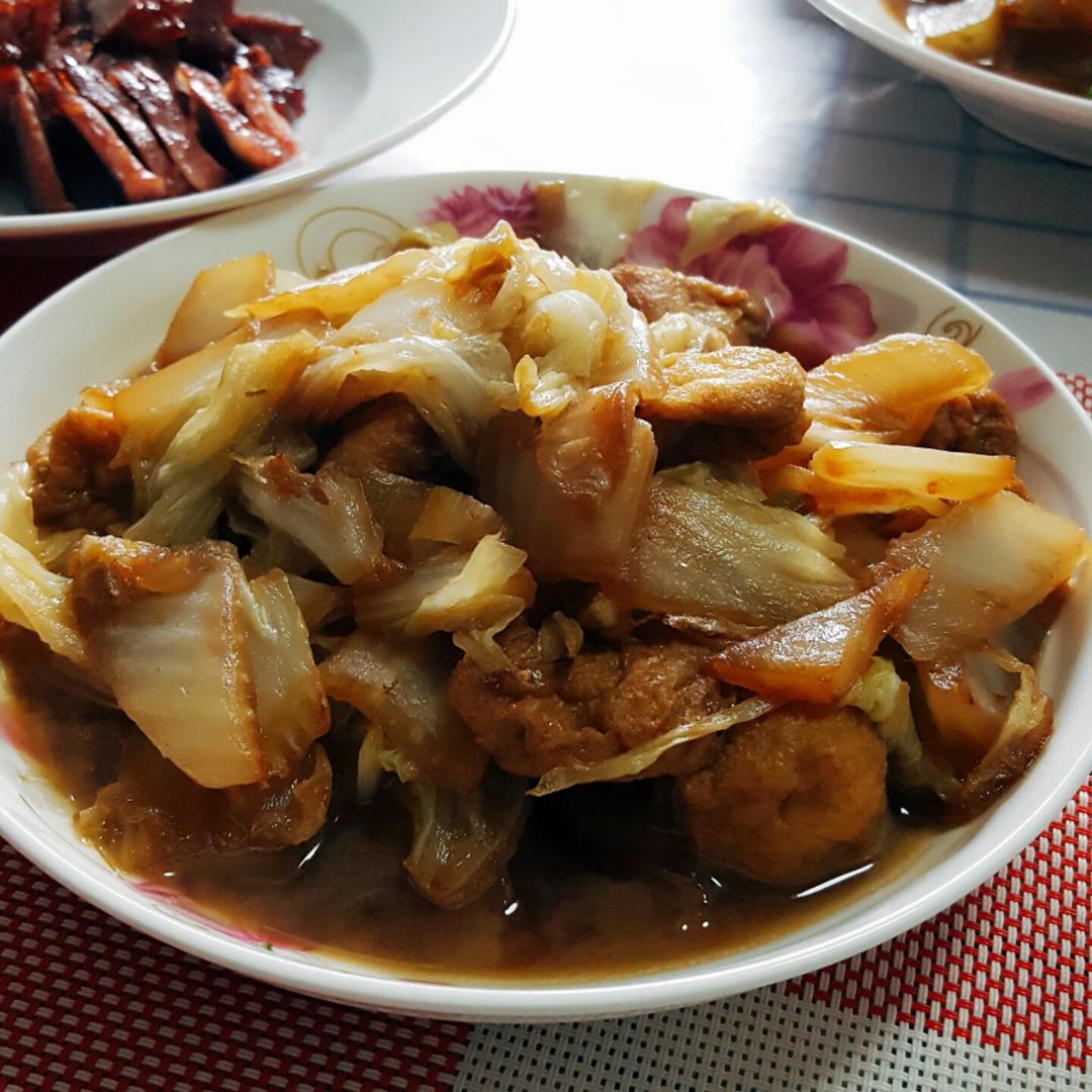 白菜焖豆泡
