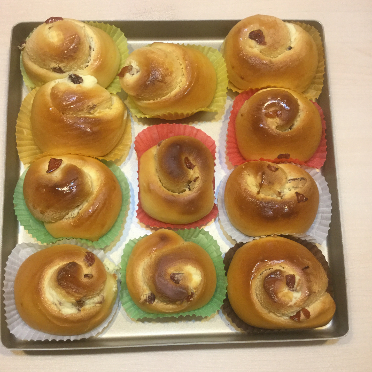 蔓越莓乳酪奶油面包卷