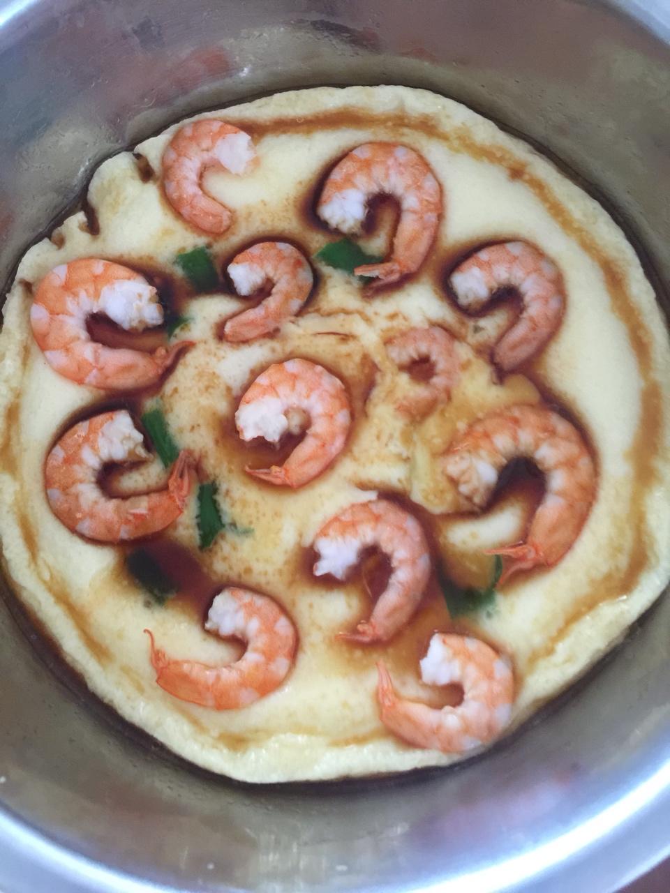 滑嫩的虾仁蛋羹