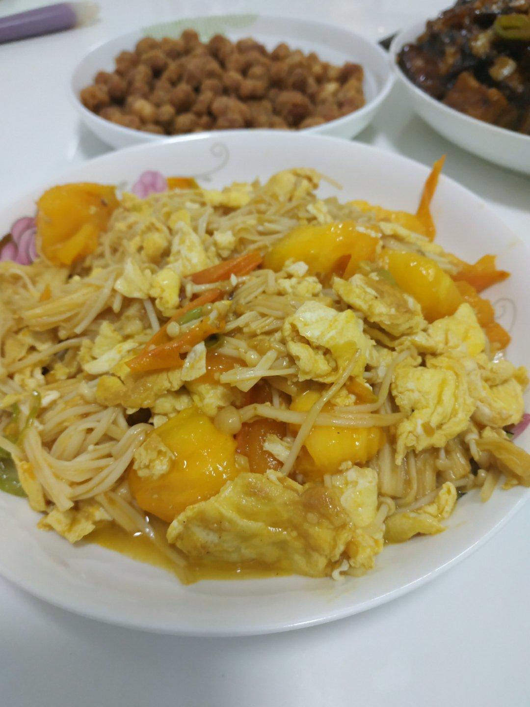 金针菇炒蛋