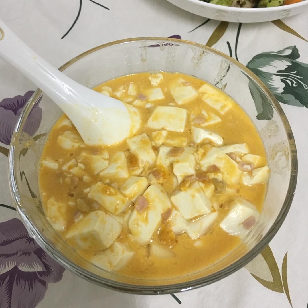 老丁的私房菜-蟹黄豆腐