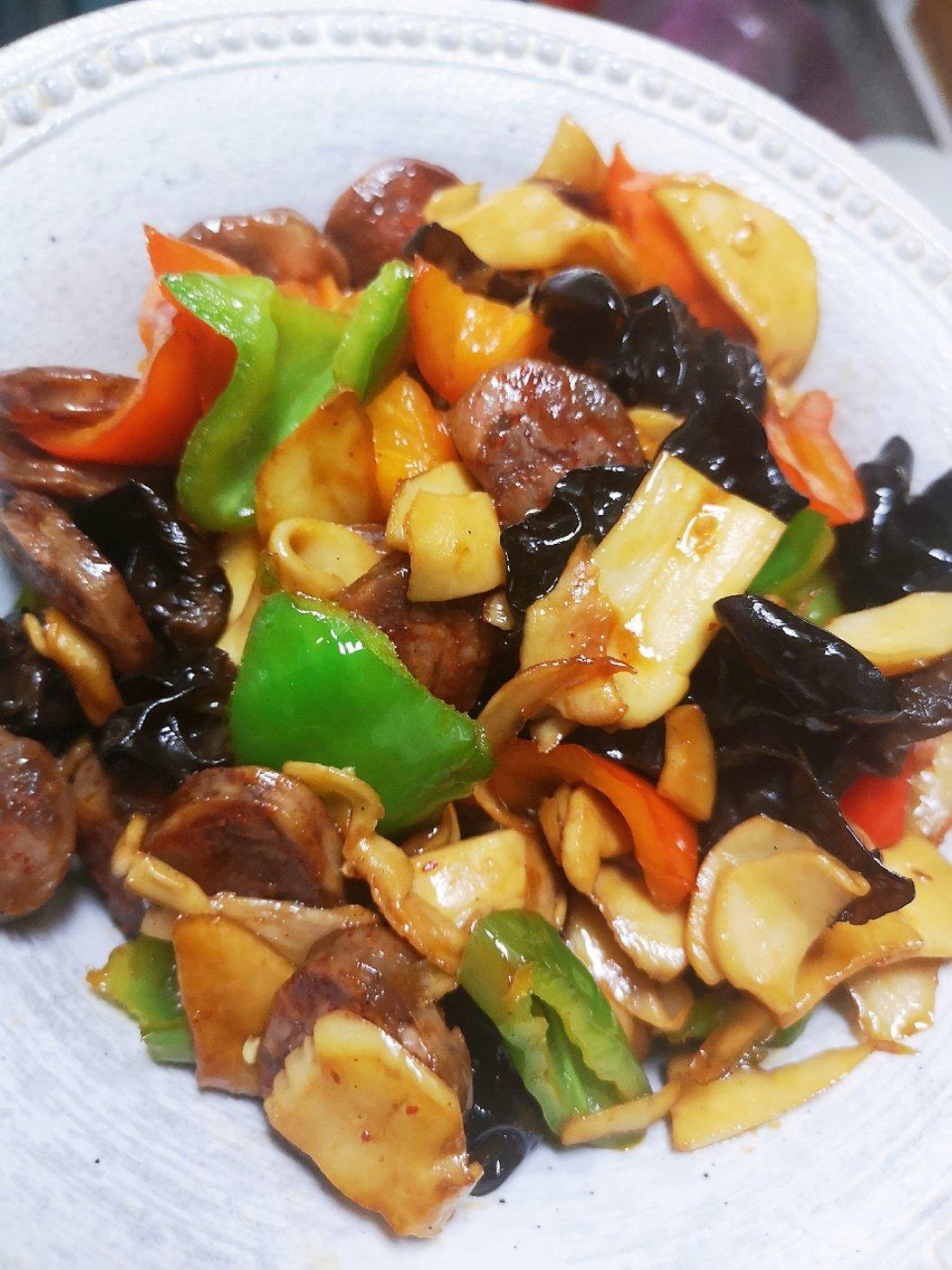 黑椒汁杏鲍菇炒牛肉
