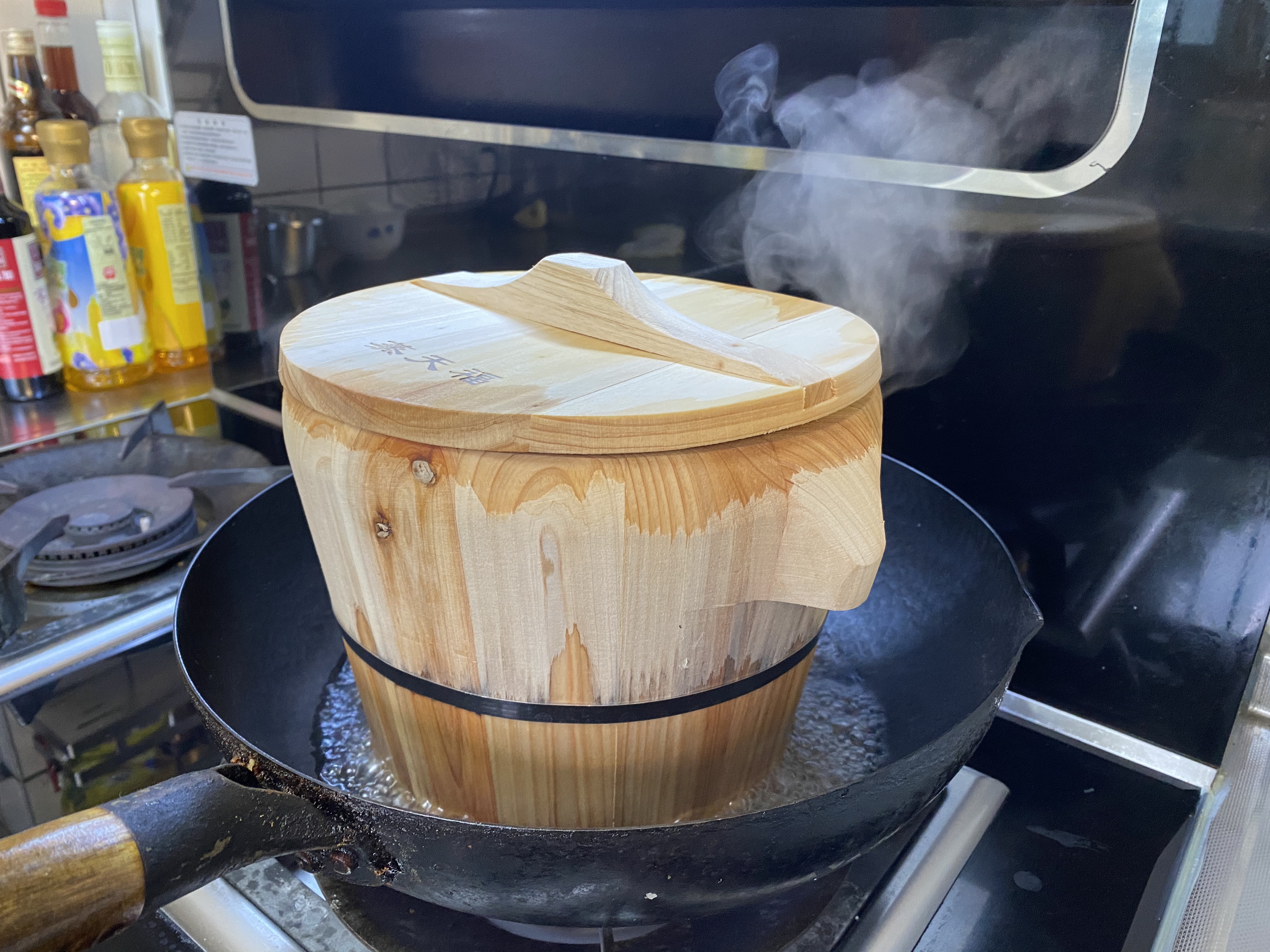 木桶蒸饭的做法