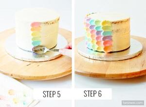手残党的彩虹裱花蛋糕的做法 步骤3