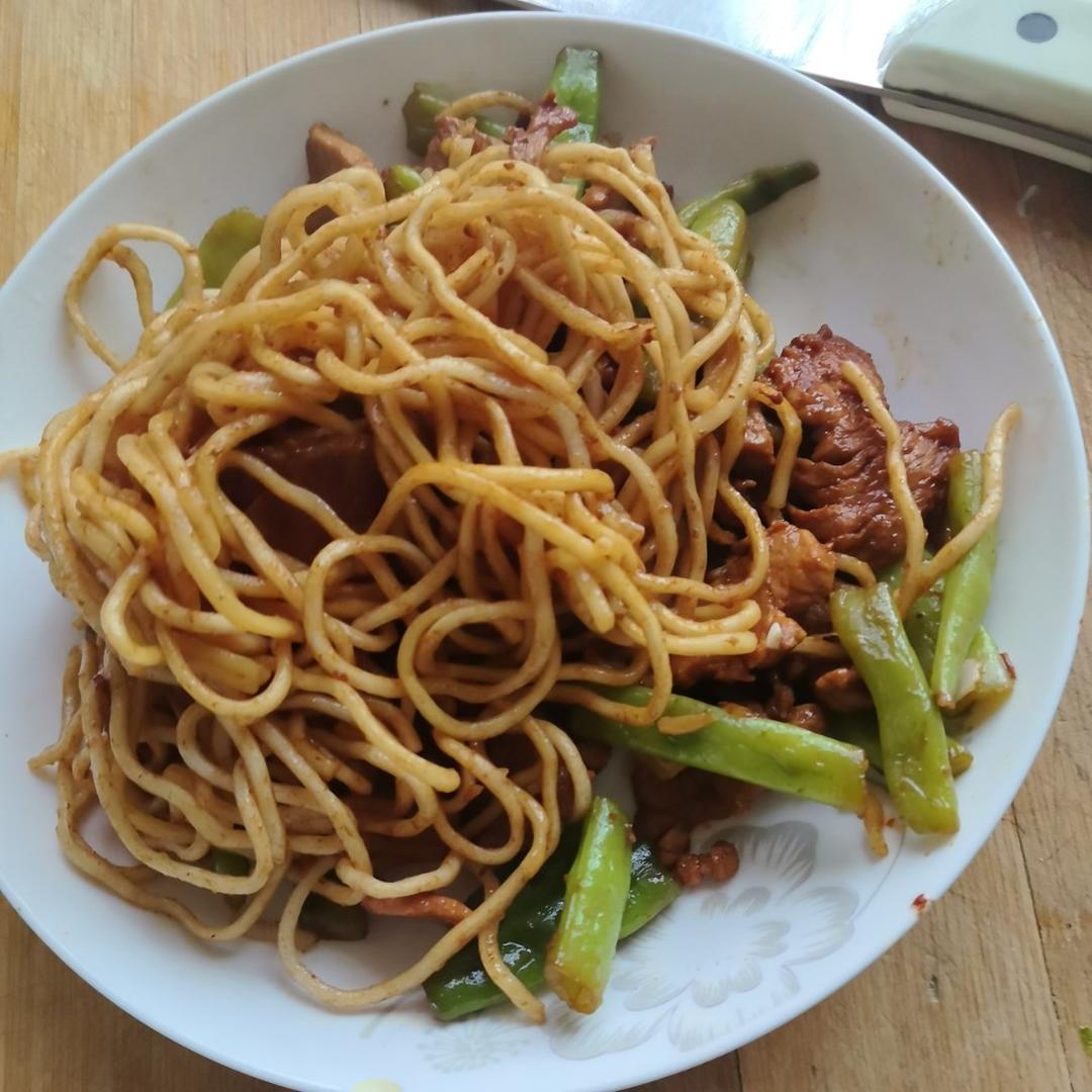 地道老北京扁豆焖面 豆角焖面 太好吃小心吃撑哦