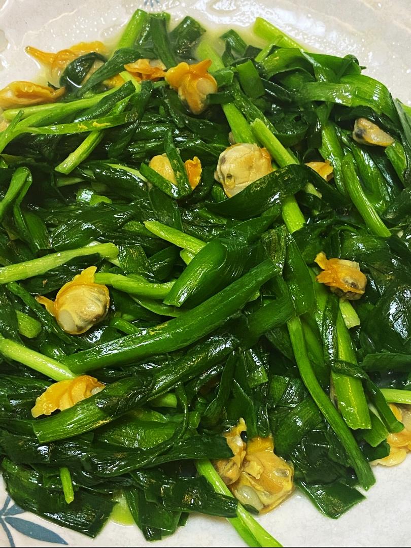 韭菜炒蛤蜊