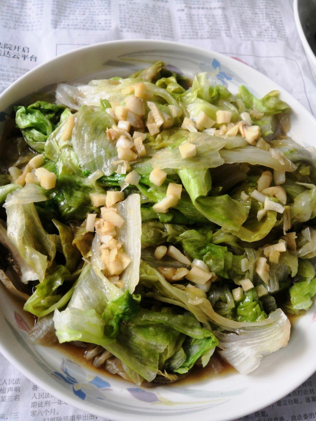 白灼西生菜