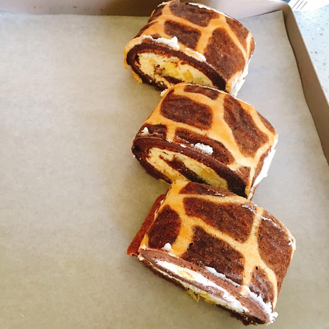 超萌长颈鹿蛋糕卷