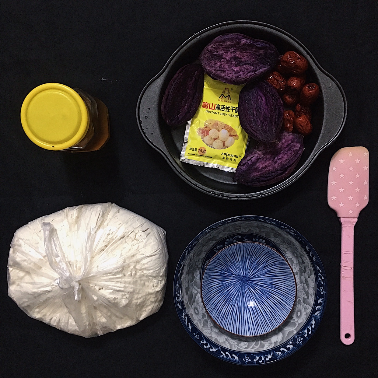 零难度Q弹松软紫薯发糕‼️老少皆宜中式糕点的做法 步骤1