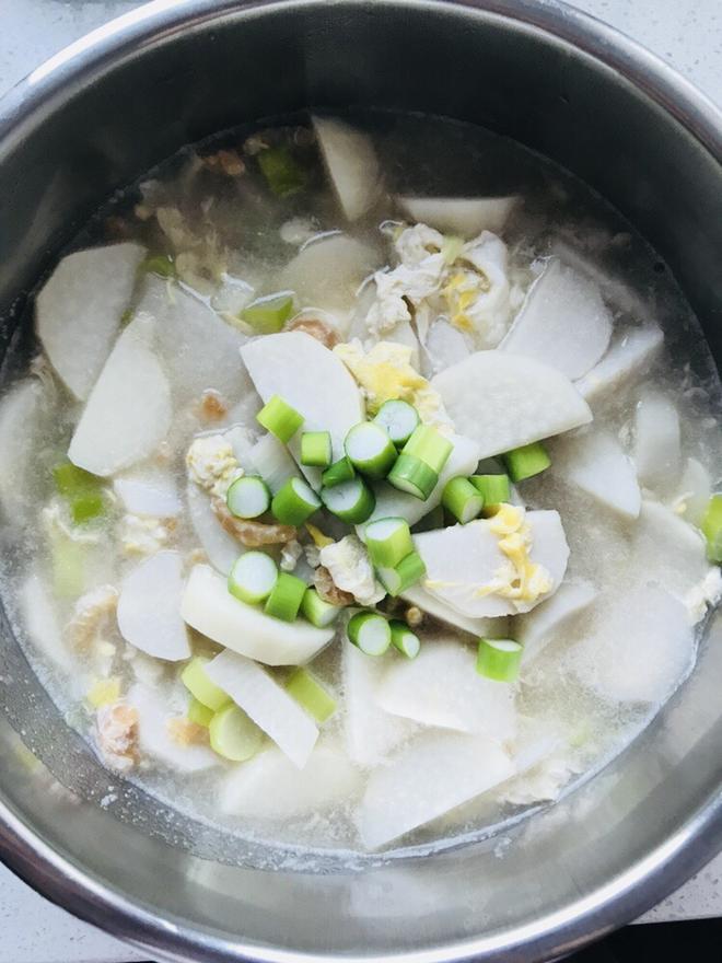 芋头海米鸡蛋汤的做法