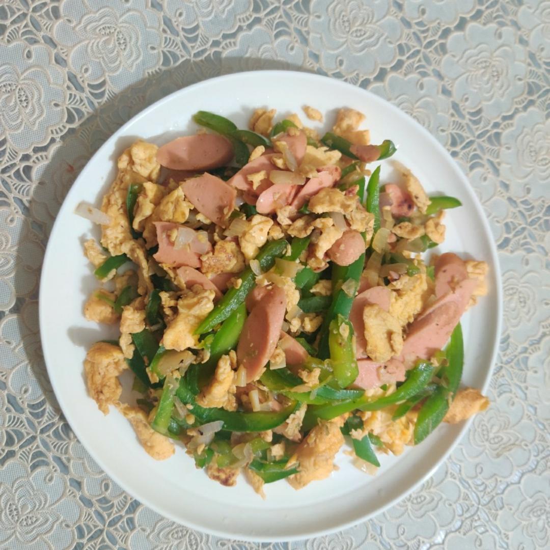 青椒火腿炒鸡蛋