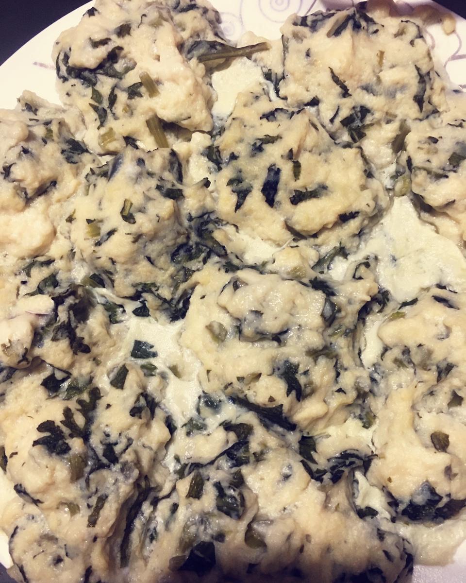 减脂期的蒿子豆腐饼（蒸食、无油）