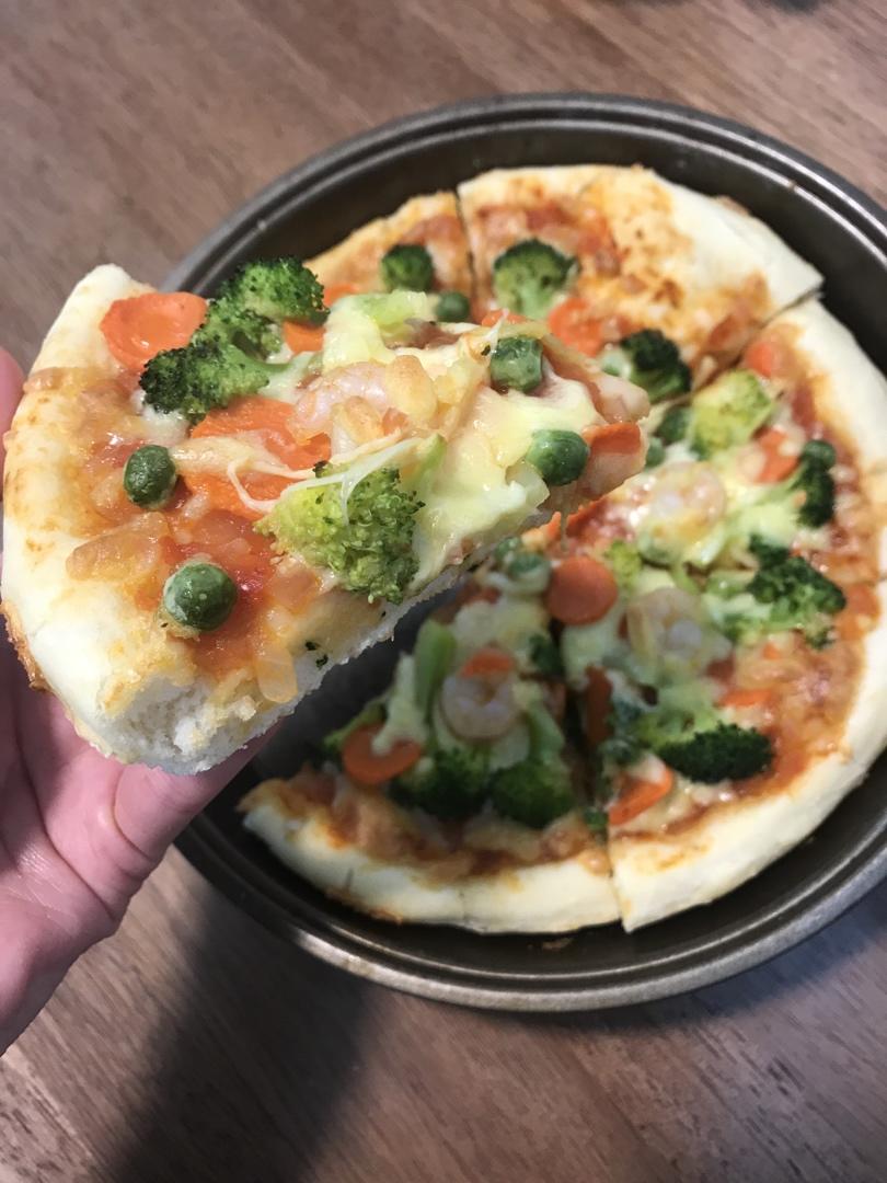 蔬菜香肠披萨（内含披萨饼皮，披萨酱做法）