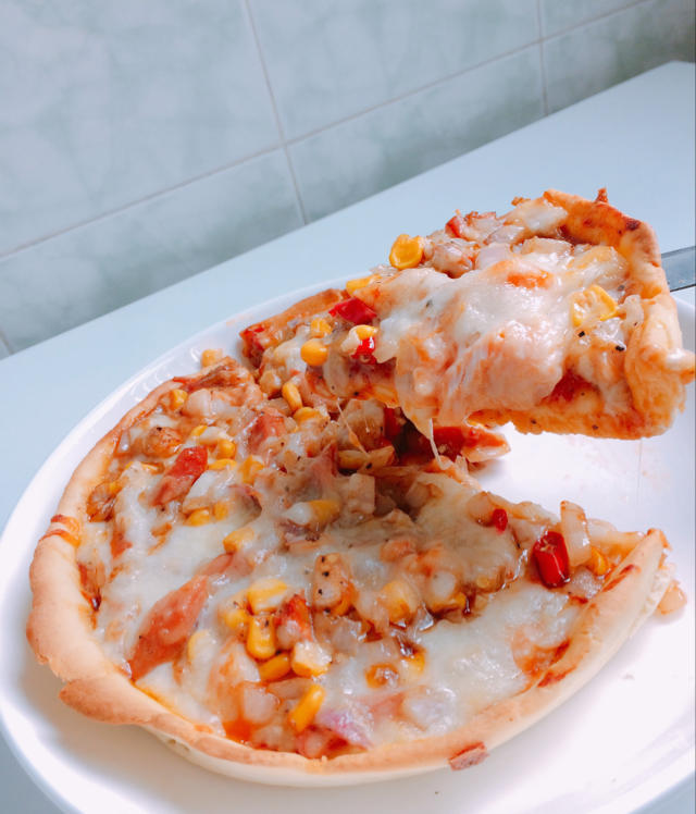 奥尔良烤鸡肉披萨