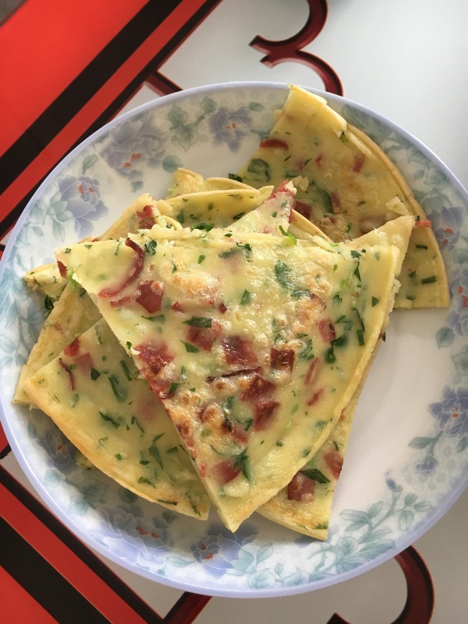 培根香葱鸡蛋饼