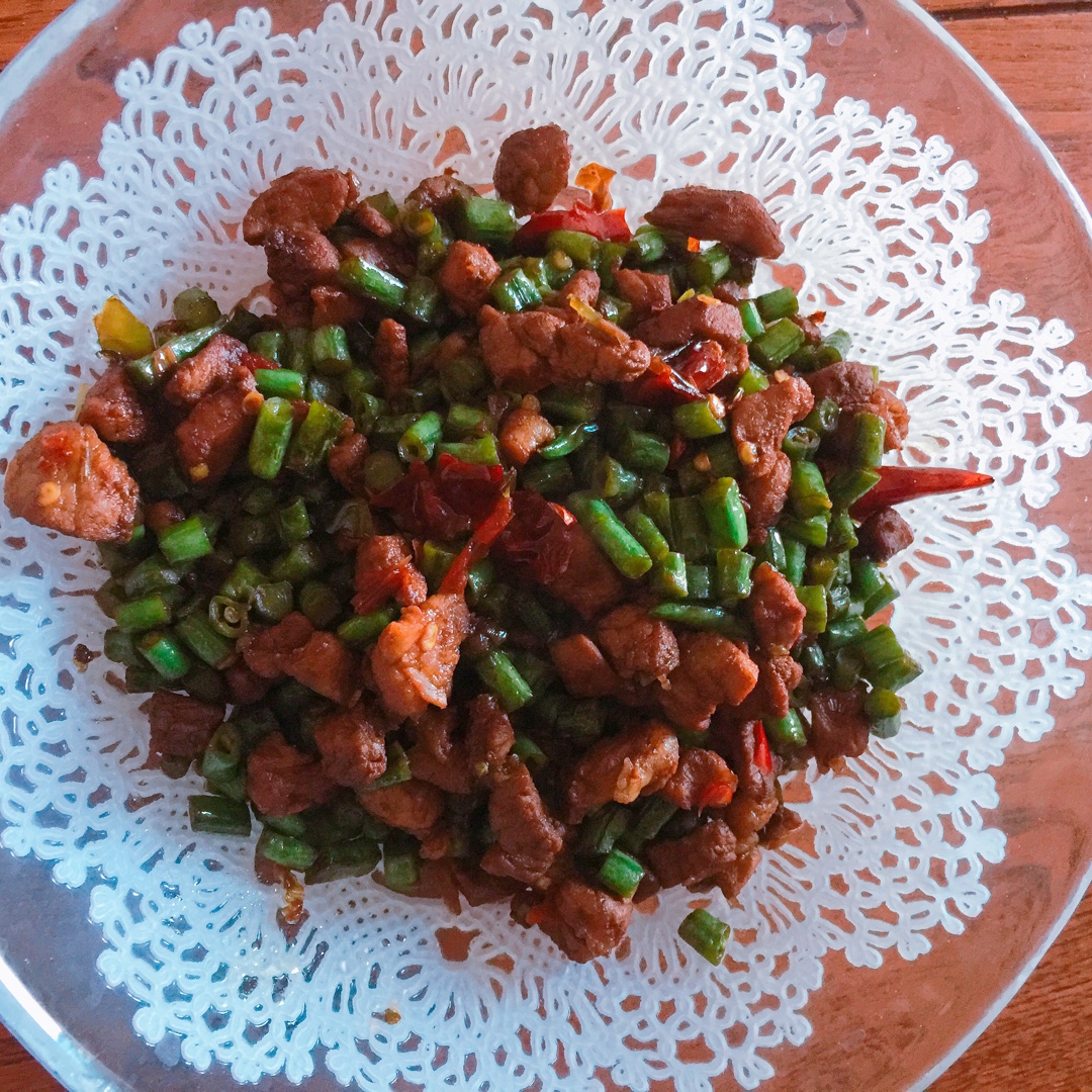 肉沫豆角下饭菜