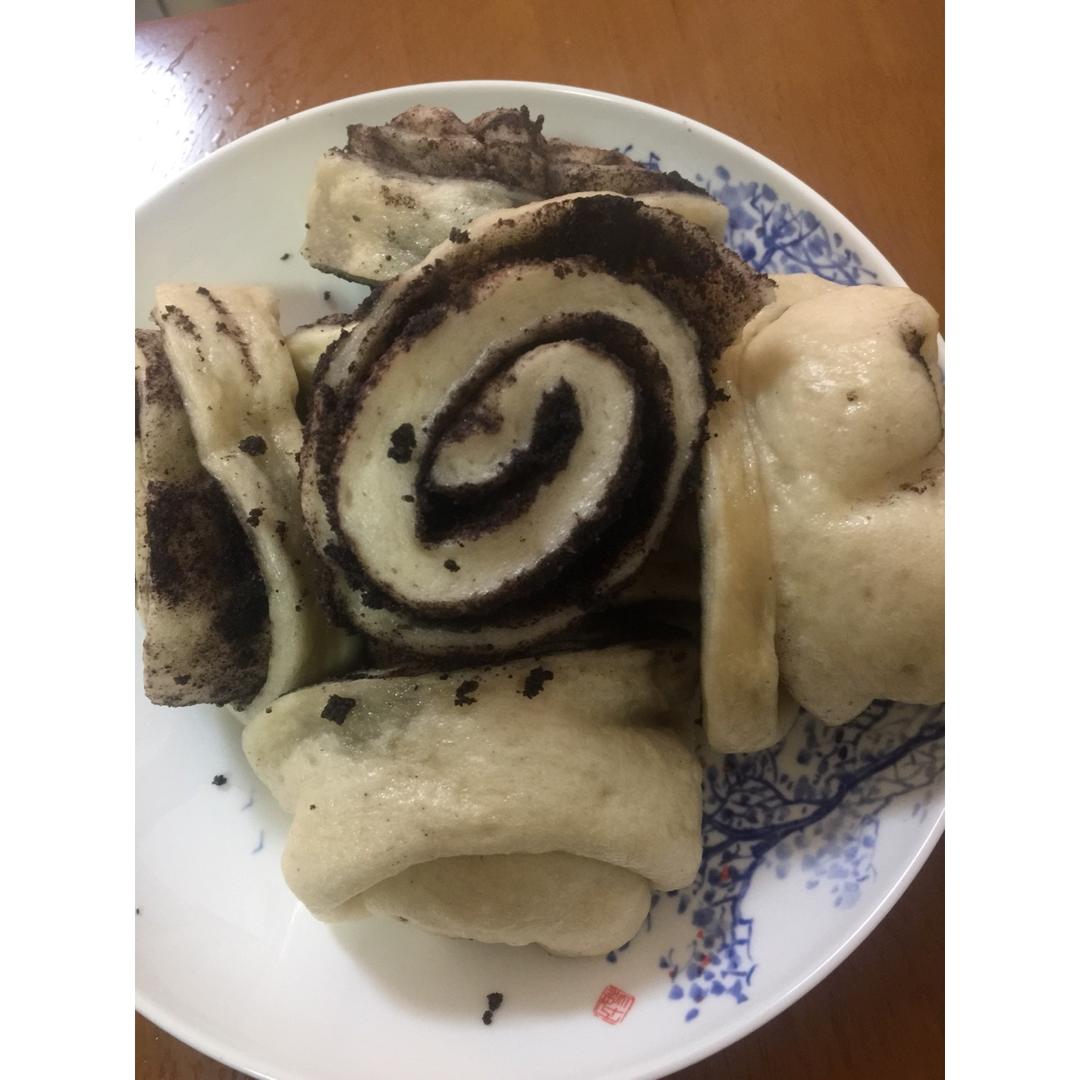 jjsnake做的芝麻酱馒头