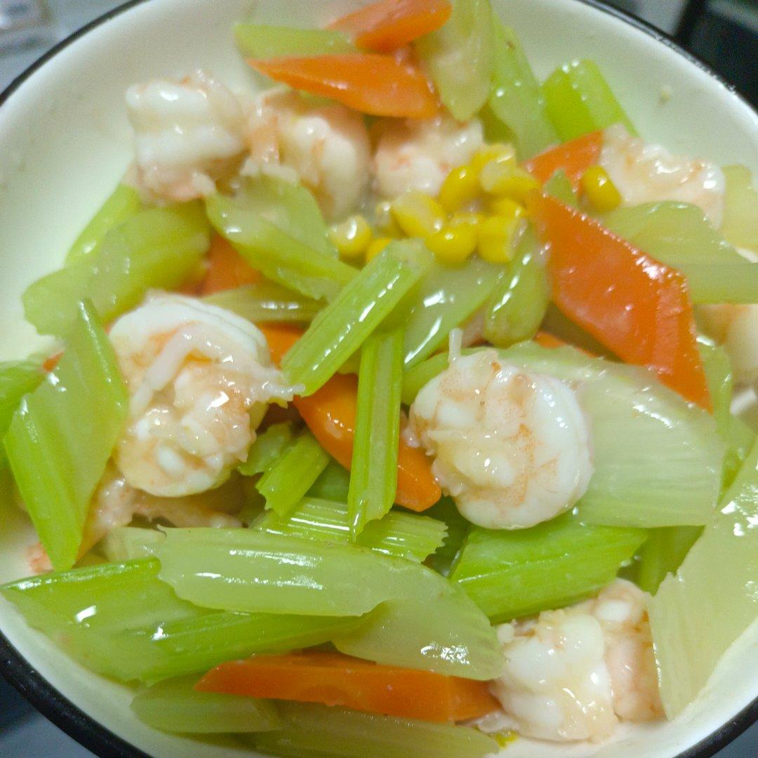 ㊙️巨好吃的西芹炒虾仁，减肥减脂必学菜谱，狂瘦脂必学菜谱，狂瘦！