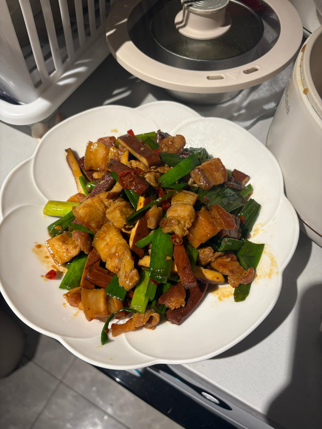 五花肉炒豆干