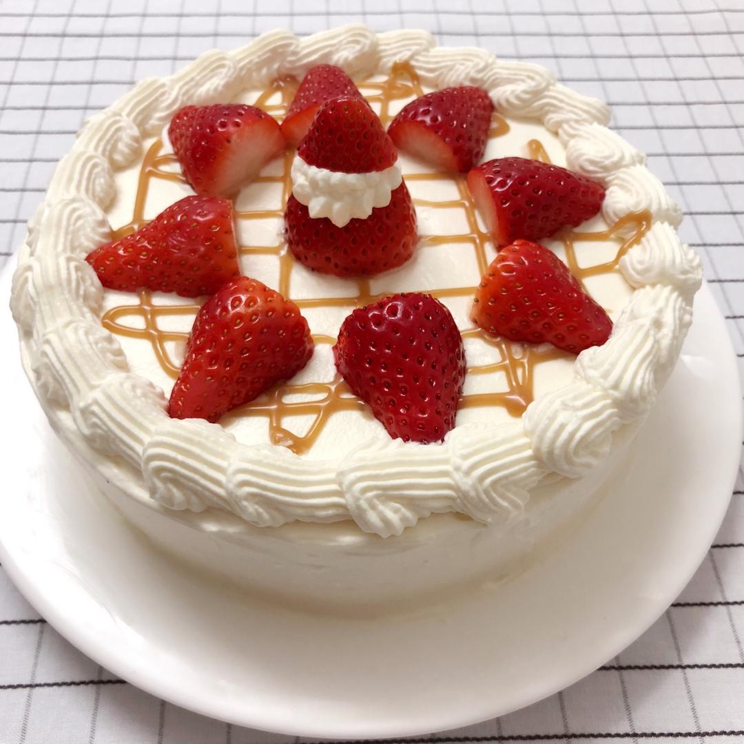 草莓奶油蛋糕/基础戚风胚，徒手脱模剖片及抹面挤花/「戚风及其衍生」烘焙视频蛋糕篇1