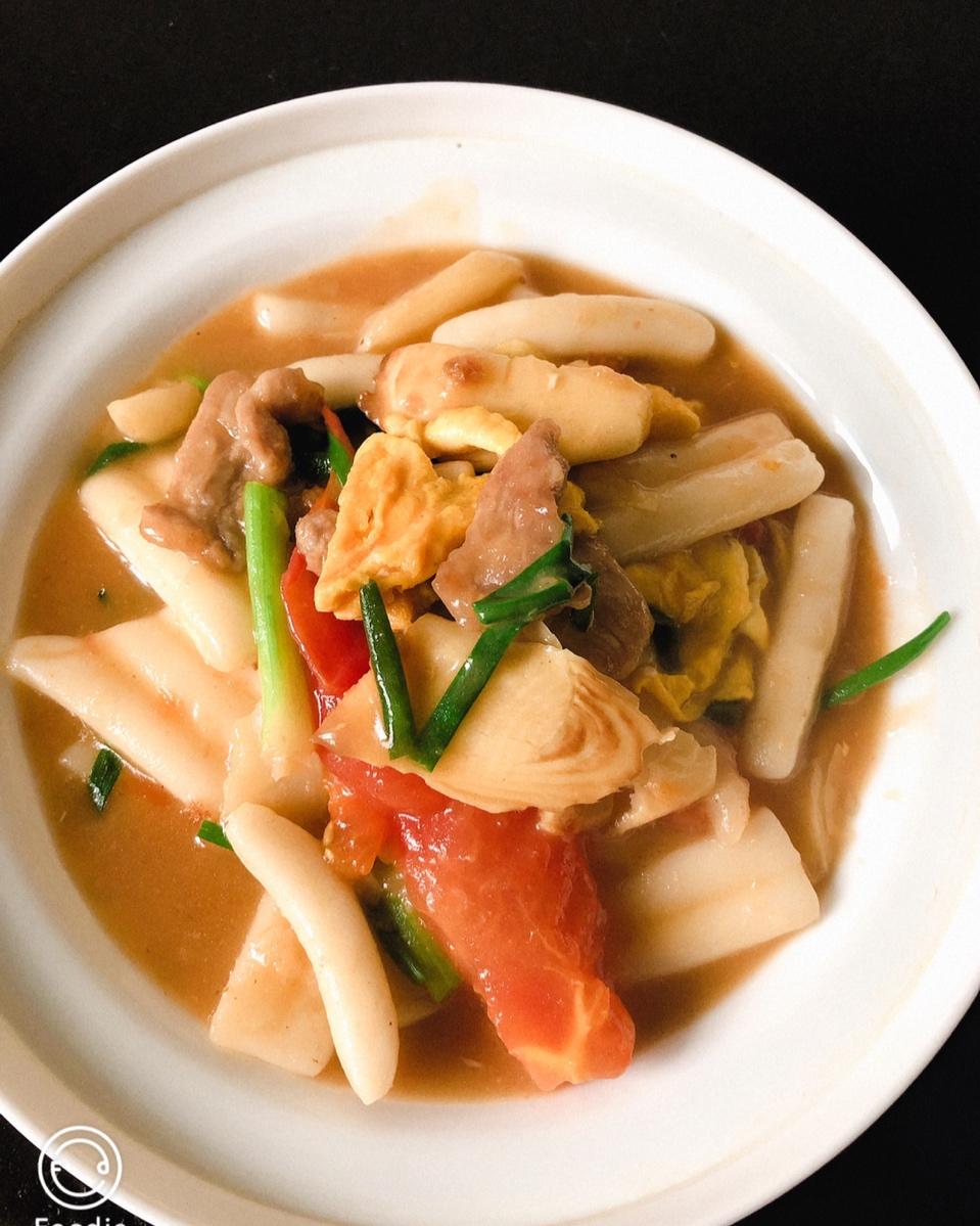 yhyfyx做的冬笋马蹄炒年糕