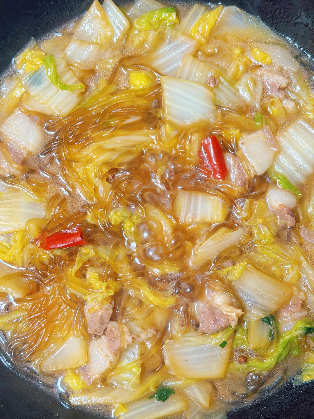 五花肉炖白菜粉条