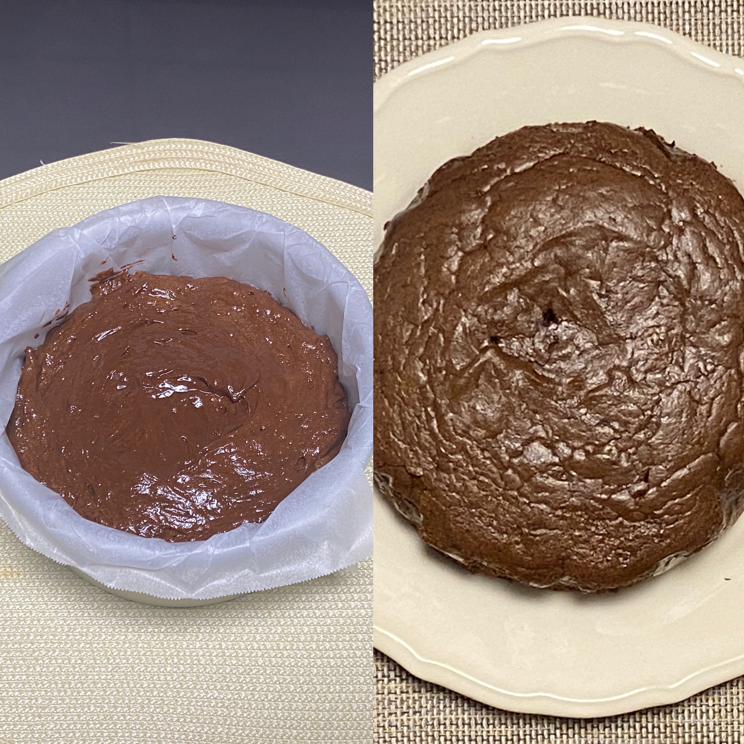 无需面粉～暄软美味！甜甜的巧克力蛋糕～的做法 步骤8