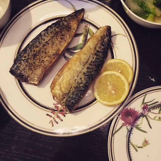 日式盐烤青花鱼