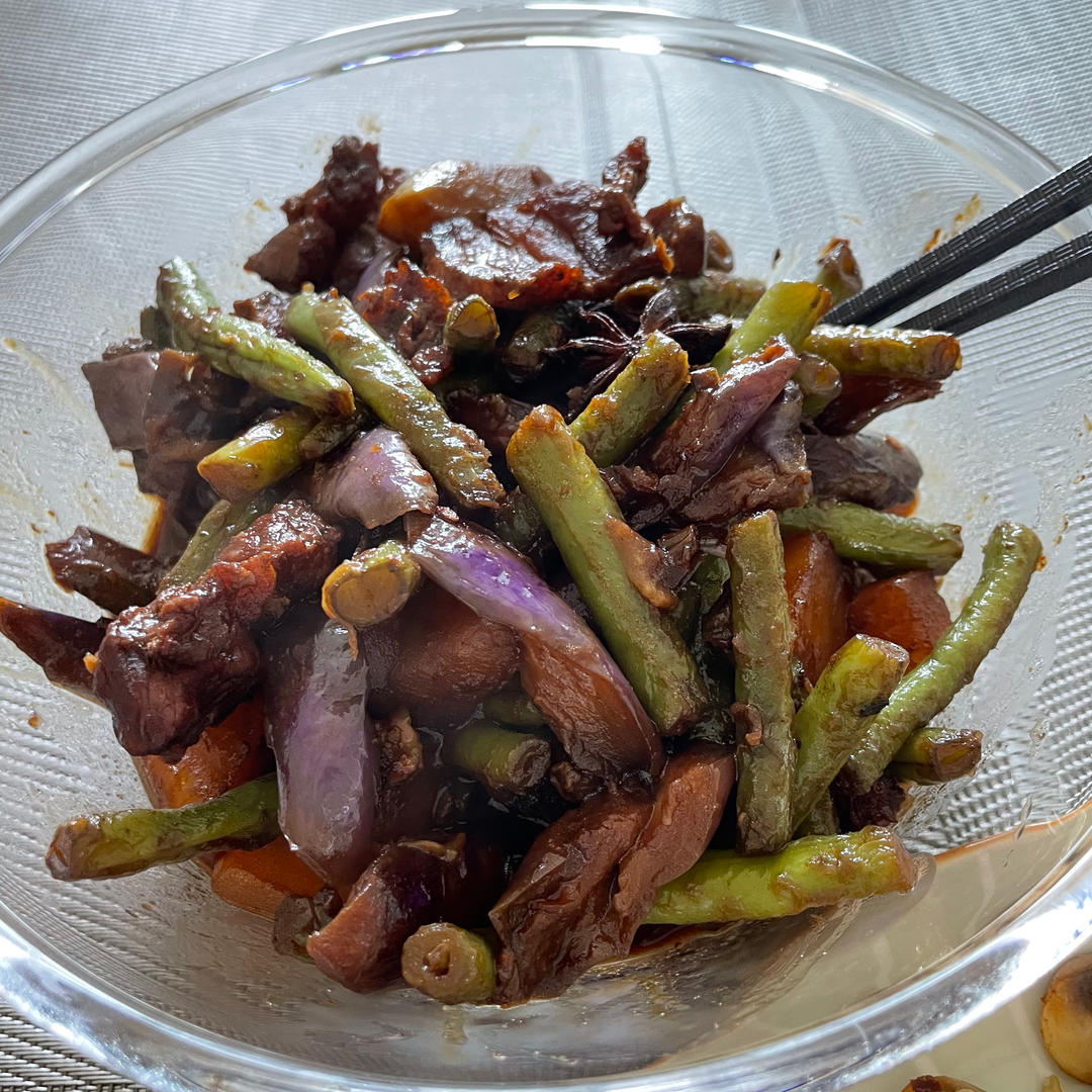 土豆茄子炖豆角