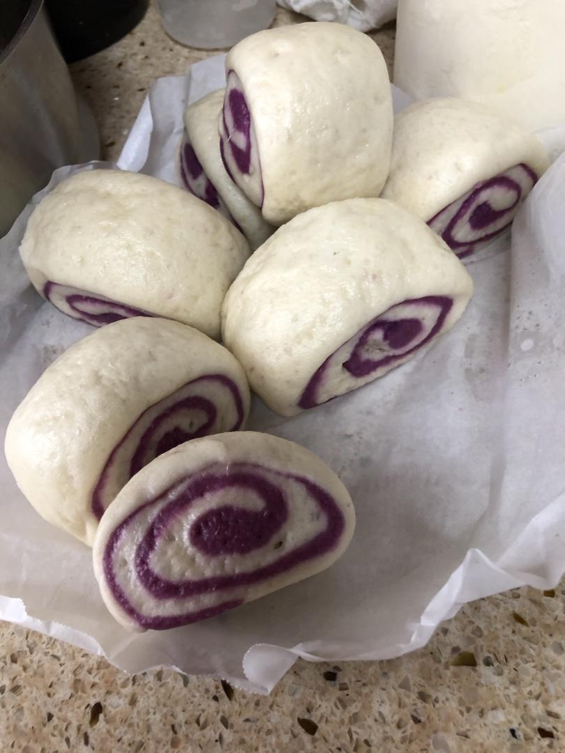 奶香紫薯馒头
