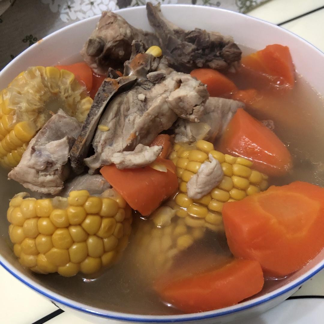 巨好喝的排骨玉米汤！（带蘸料）