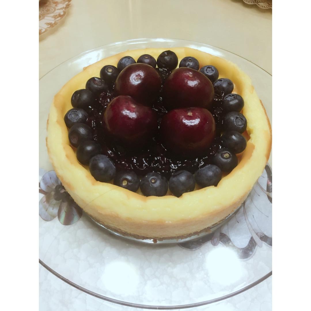 《Tinrry下午茶》教你做烤蓝莓重芝士蛋糕（6寸配方）