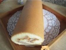 奶油栗子蛋糕卷的做法 步骤12