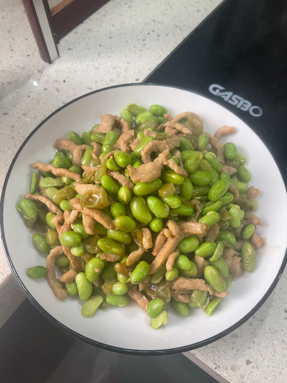 毛豆炒肉（超简单）