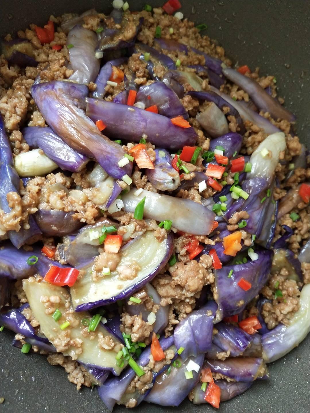 红烧肉沫茄子