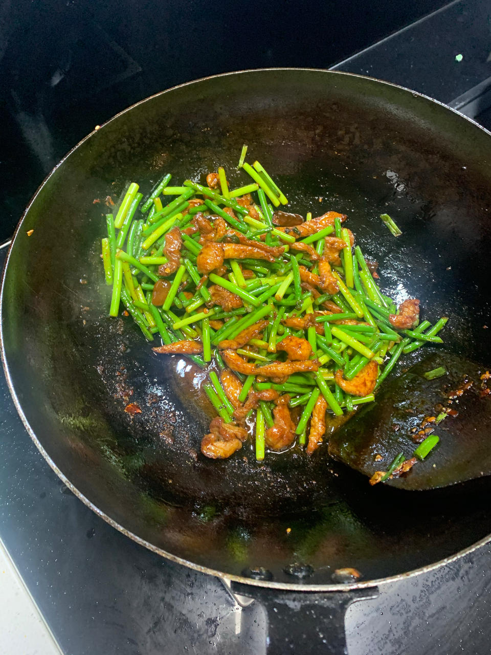 家常蒜苔肉丝