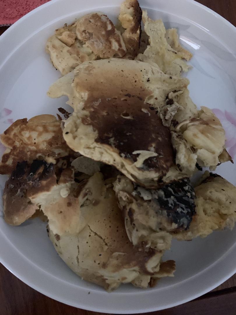 减脂100%全麦黑芝麻松饼（快手）