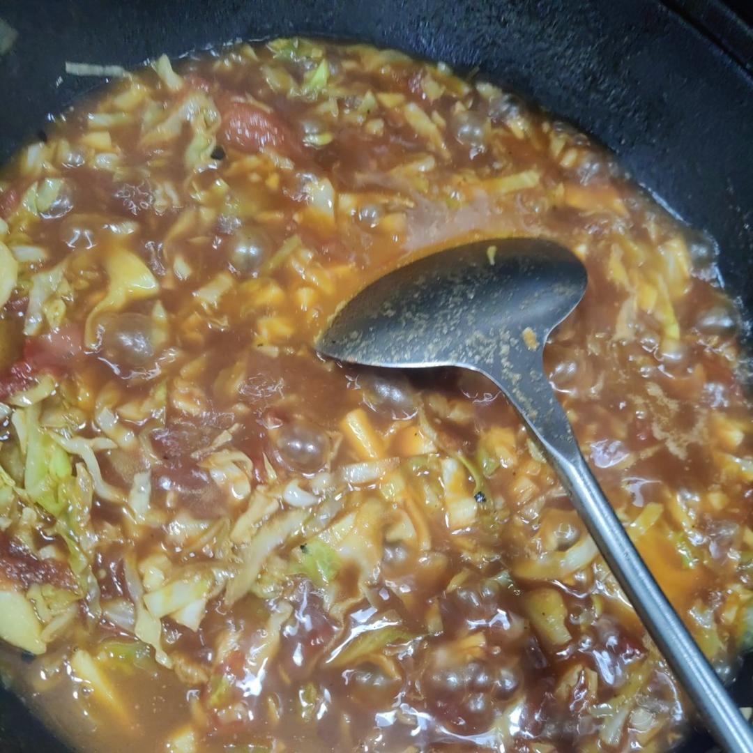 西红柿炒洋白菜