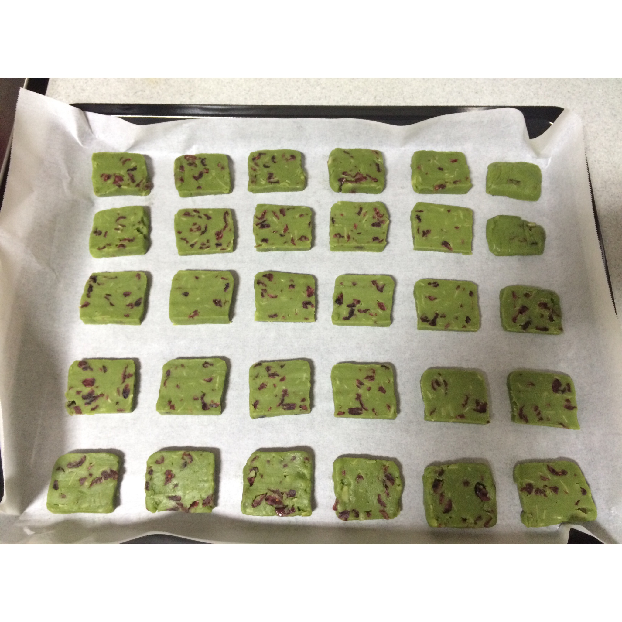 抹茶蔓越莓饼干