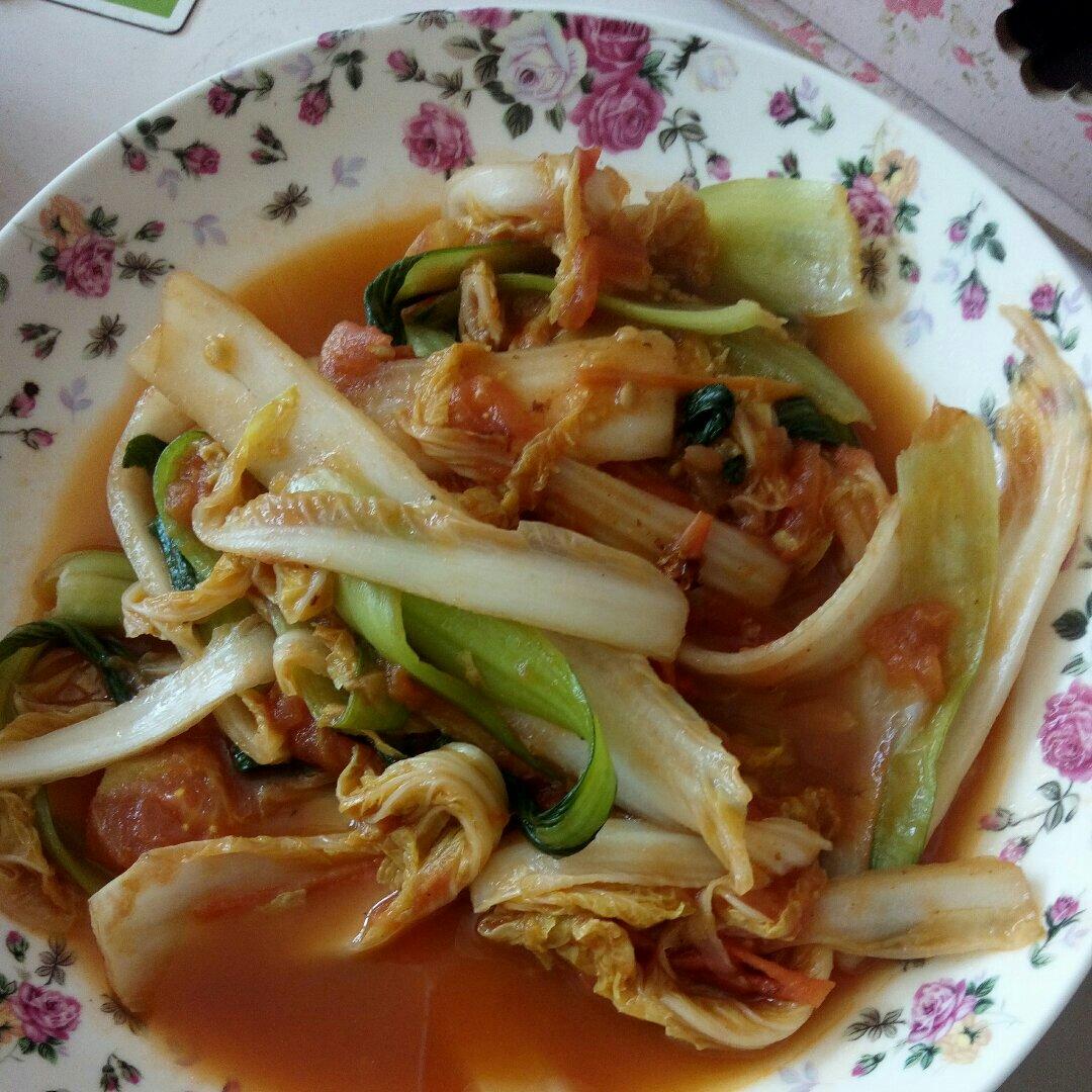 娃娃菜西红柿