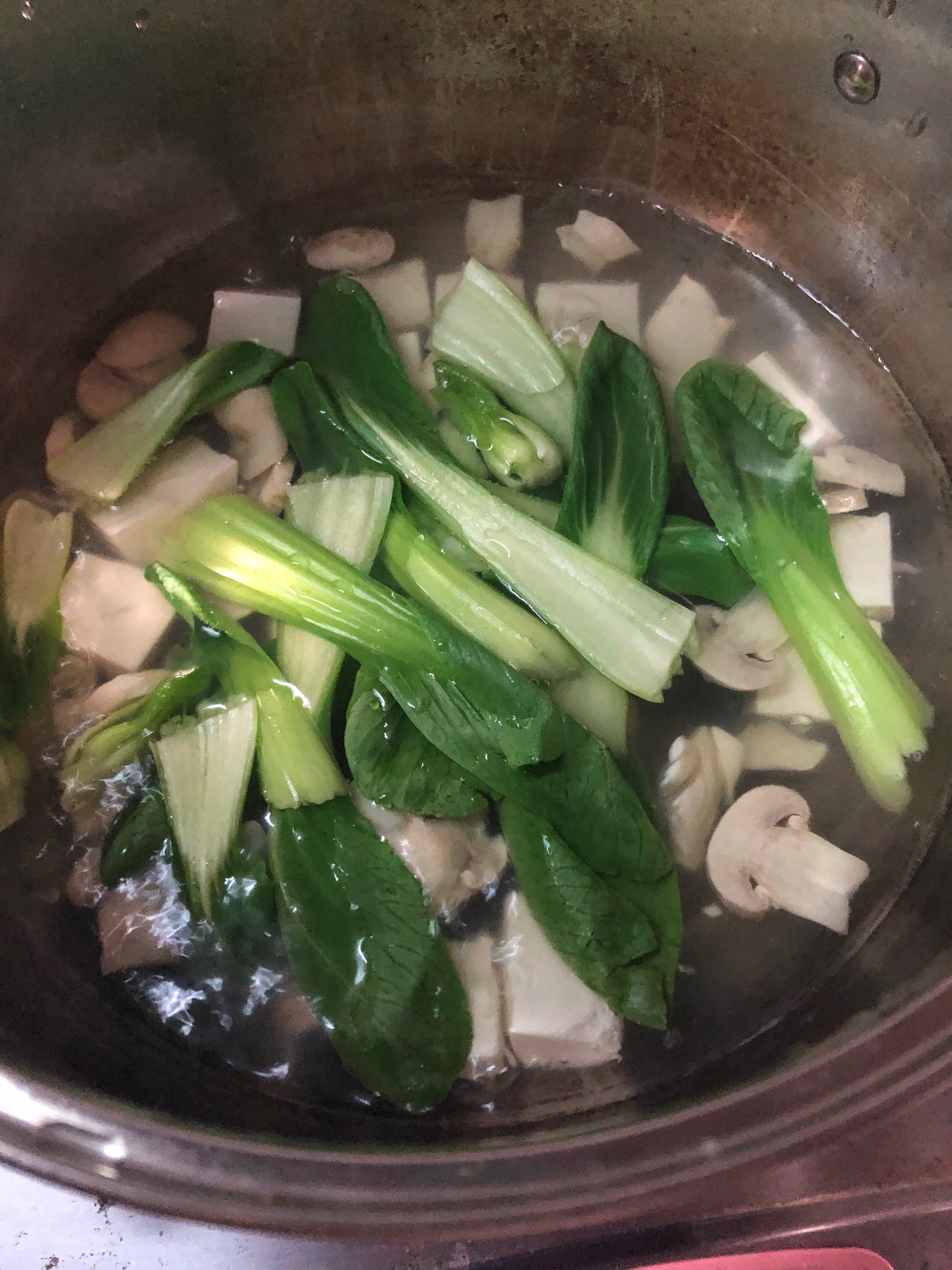蘑菇豆腐味噌汤的做法 步骤4