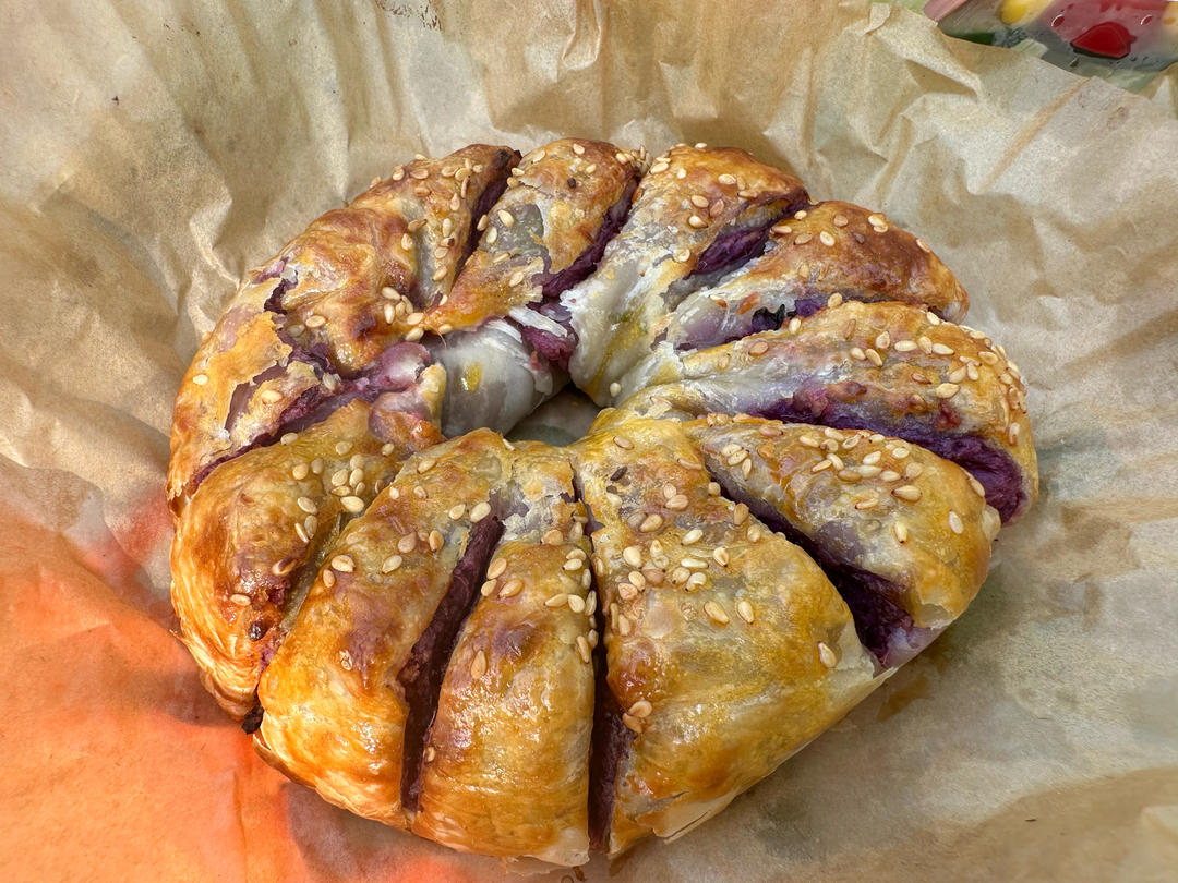 紫薯香芋甜甜圈的做法